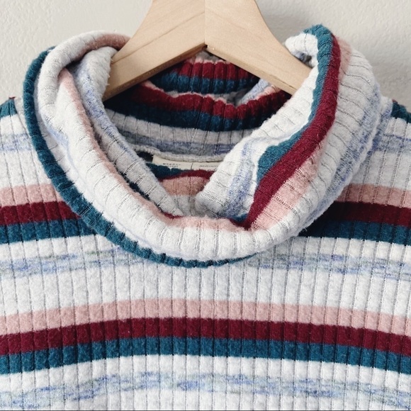 Anthropologie Saturday Sunday Pippa Hacci Turtleneck Striped LS Top Size XS - Picture 6 of 13